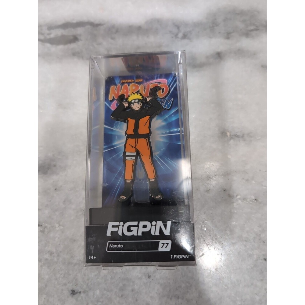 FiGPiN #77 Naruto Shippuden: Naruto Collectible Pin,‎ Premium Display Case, Lock